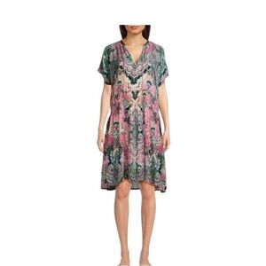 NWT Johnny Was Medium Thia Velvet Burnout Sheer Paisley Melody Boho Dress